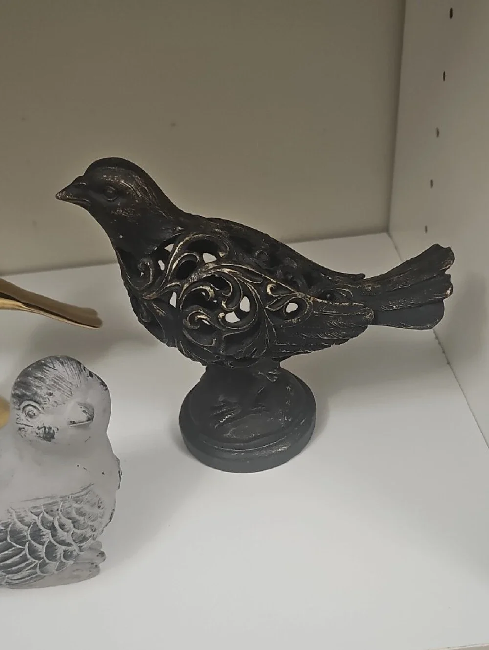 Decorative Blue,gray Brown Gold Bird Figurines - Home Accents